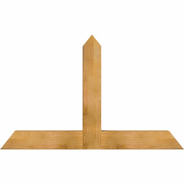 Ekena Millwork Portland Rough Sawn Timber Gable Bracket, Western Red Cedar, 60"W x 38"H x 4"D x 6"F, 15/12 Pitch GBW060X38X0406POR00RWR - main